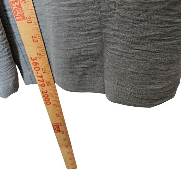 Caracilia Gray High-Waisted Pants Wide‎ Leg Pull On Tie Waist L Beachy Work - Picture 10 of 11